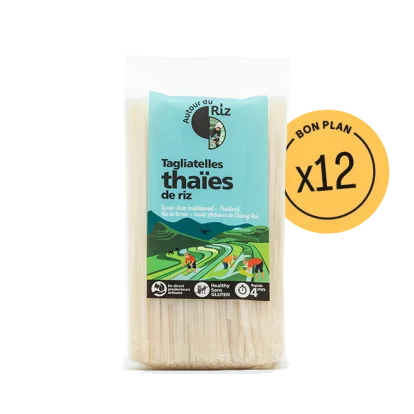 Nouilles ramen de riz demi-complet bio - 12 sachets de 280 g
