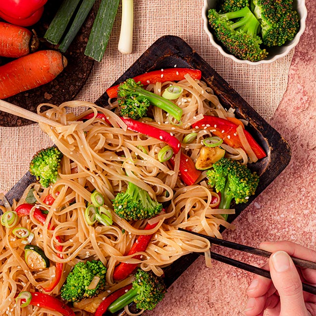Recette Wok de nouilles aux légumes sur Chefclub daily